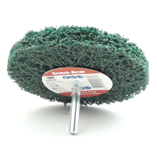 3M Scotch-Brite Grovrengøringsrondel Grøn med Aksel